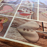 Jul med Hjerter – Julevoksduk med romantiske stoffhjerter