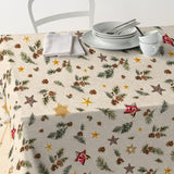 Hogui – Juleakrylduk med små grankvister, kongler og vakre stjerner