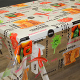 HOT - Gjennomsiktig voksduk med matvarer i friske farger