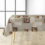 Hunting Mind – voksduk med kronvilt og jaktmotiver, på bord