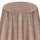 Et ikonisk design taupe – rund voksduk med hessian-look