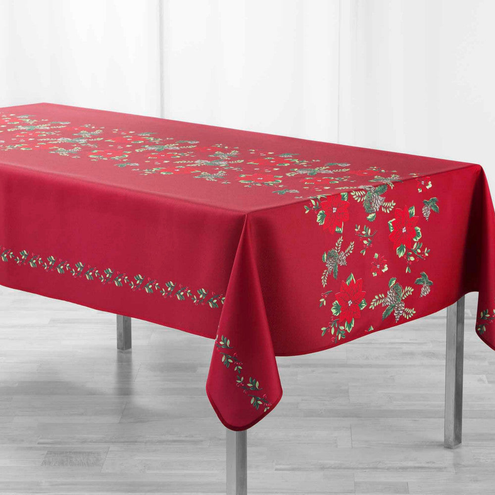 Isadora Red – Juleduk med anti-flekker, 150 x 300 cm