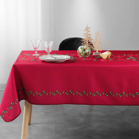 Isadora Red – Juleduk med anti-flekker, 150 x 300 cm, miljø