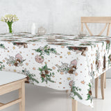 Jul og Rimfrost – julevoksduk med vinterskjønne motiver på bord