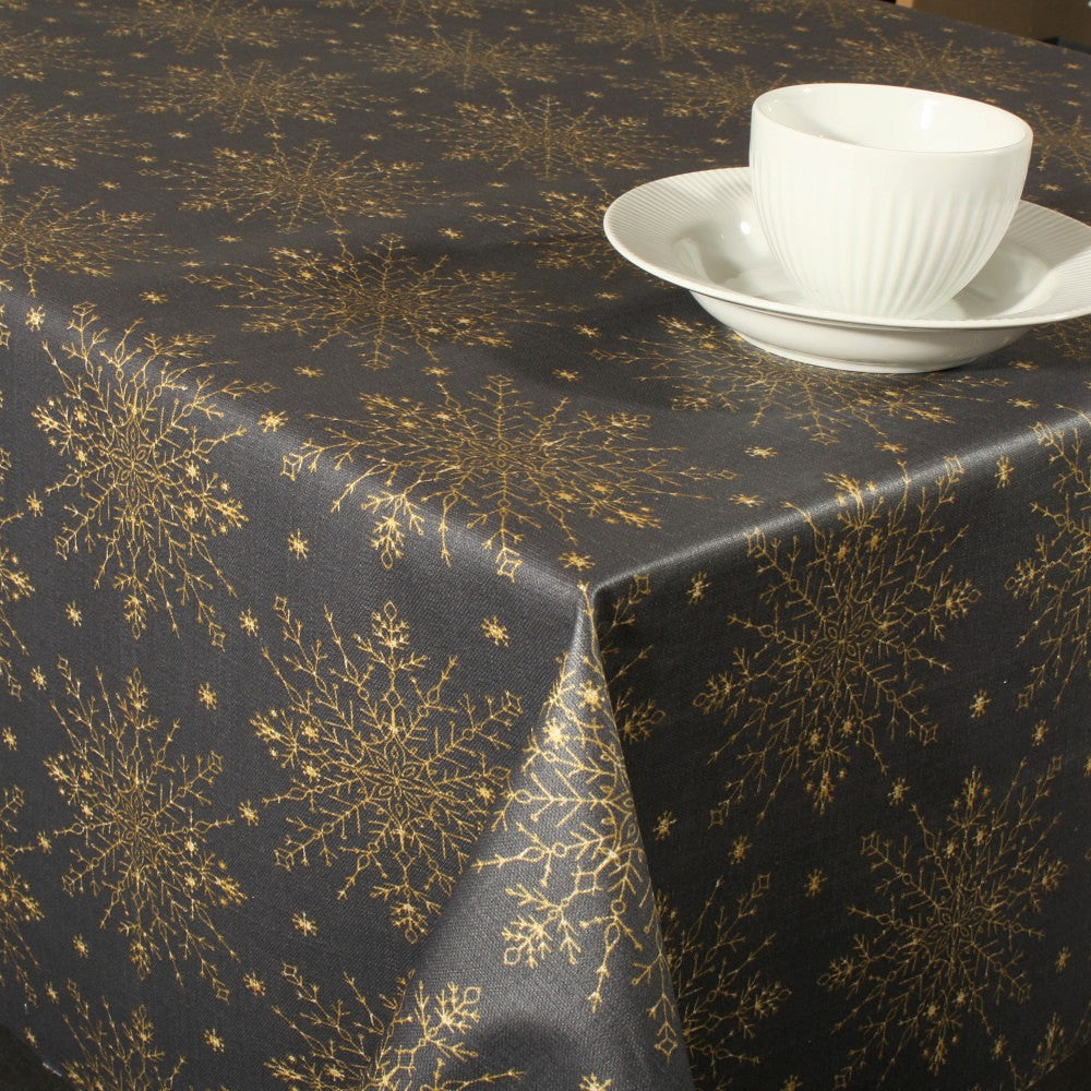 Juleakrylduk - Starfreeze Antrasitt - 155 cm bred