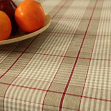 Juleduk Olmer Tern Rød – akrylduk i linlook med frukt