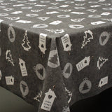 Juleduk, Home Sweet Home, grå - Akrylduk med julemotiver