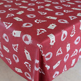 Juleduk, Home Sweet Home, burgunderrød - Akrylduk med julemotiver