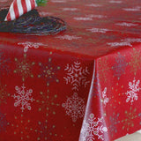 Juleduk Flake Rouge, akrylduk i rød