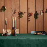 Juna Juleduk Natale, flott damaskduk i grønn - 150 cm x 370 cm