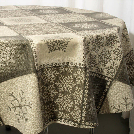 Rund juleduk Frozen Natur, akrylduk med 2 x akryl og teflon