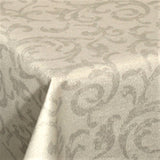 Nærbilde av Juleduk Smukke Snirkler - Akrylduk med sølv lurex