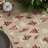 Juleduk Snømenn og Glitter – Nærbilde