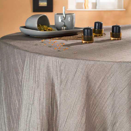 Juleduk Taffetas Plissé sølv