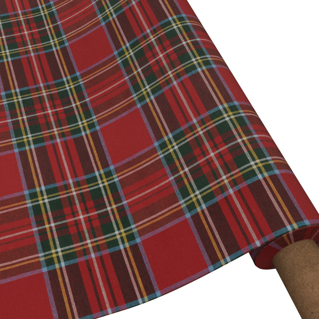 Juleduk Tartan Rød – Klassisk akrylduk med skotske røtter