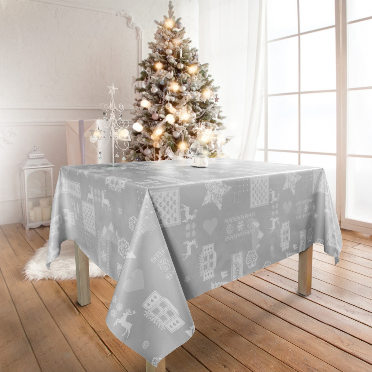 Julevoksduk Jul i Alpene grå