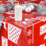 Julevoksduk Jul i Tyrol rød