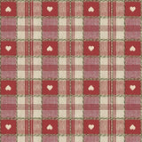 Julestemning Rutet – julevoksduk med hjerter i ruter