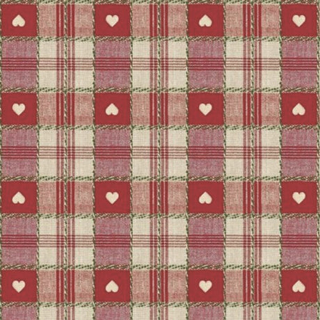 Julestemning Rutet – julevoksduk med hjerter i ruter