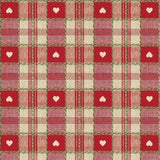 Nærbilde av Julestemning Rutet voksduk med hjerter