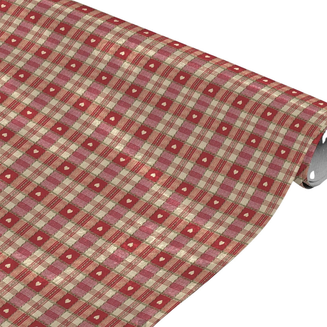 Julestemning Rutet – julevoksduk med hjerter i ruter