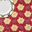 Julestjerne Rød - Juleakrylduk med julestjerner, gran og glitter