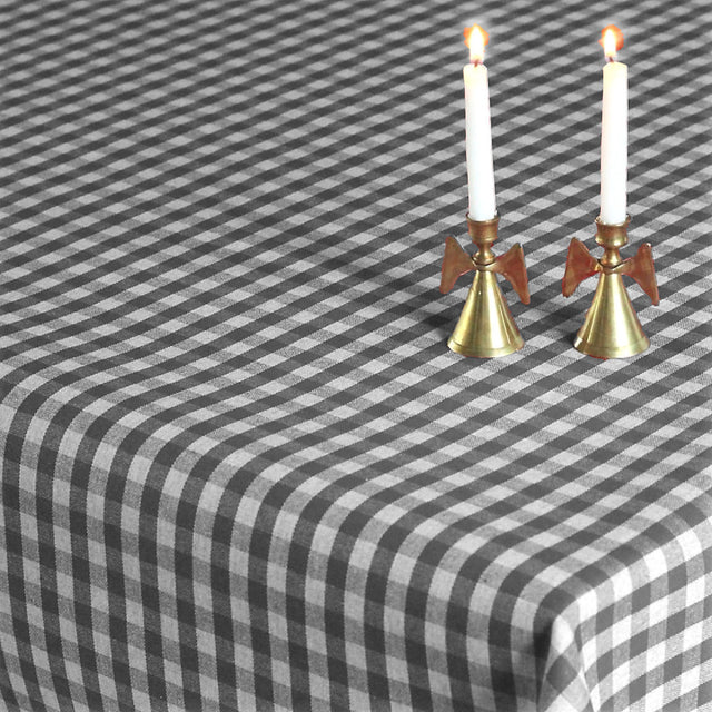 Juletern Grå og Hvit – Rustikk juleduk i hørlook med akryl