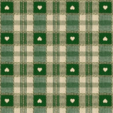 Julevoksduk – Hjerter i Ruter grønn 140 cm