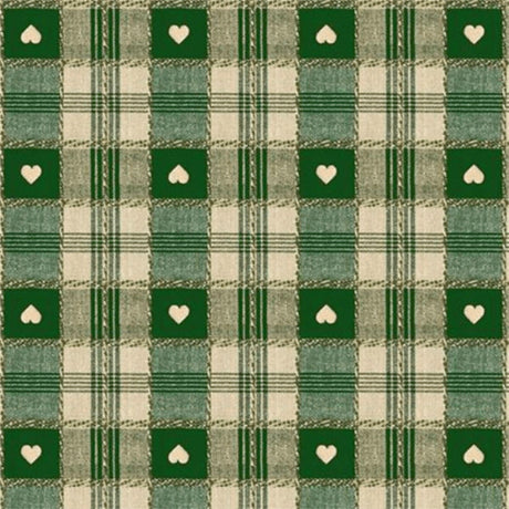 Julevoksduk – Hjerter i Ruter grønn 140 cm