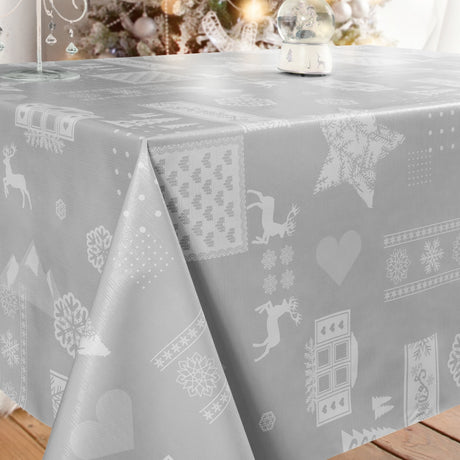 Julevoksduk – Jul i Alpene, grå
