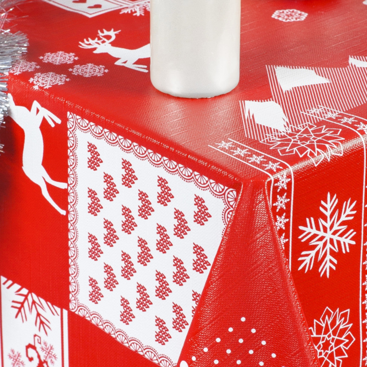 Julevoksduk – Jul i Tyrol, rød