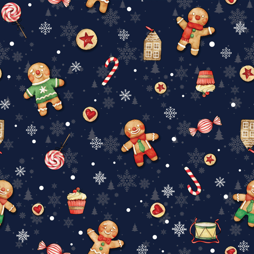 Julevoksduk – Julegodt, julekakemenn og koner – Blå