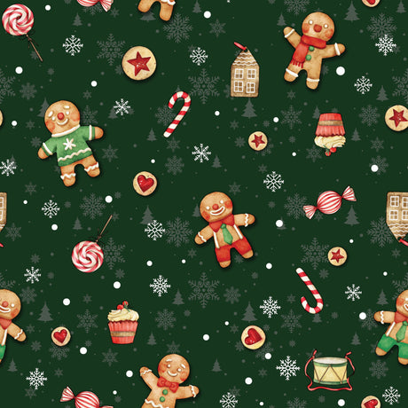 Julevoksduk – Julegodt, julekakemenn og -koner – Grønn