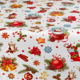 Julevoksduk - Julelanterner m. m., 140 cm bred