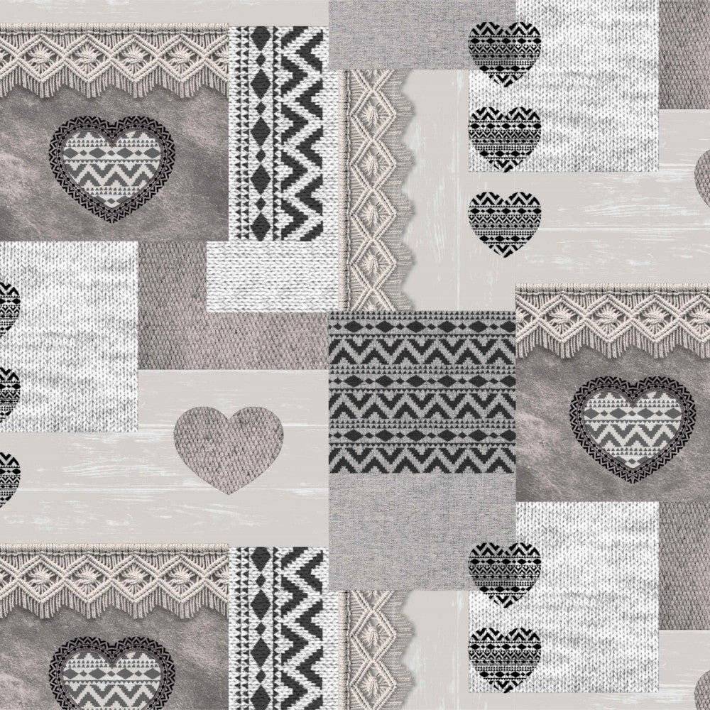 Julevoksduk – Jul Canvas-Strikk Grå