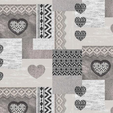 Julevoksduk – Jul Canvas-Strikk Grå