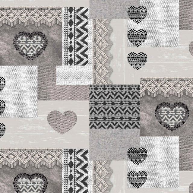 Julevoksduk – Jul Canvas-Strikk Grå