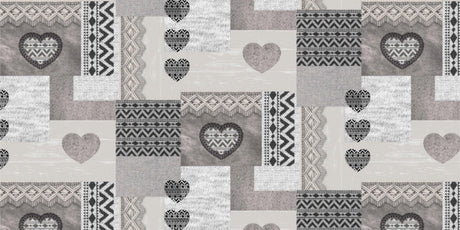 Julevoksduk – Jul Canvas-Strikk Grå