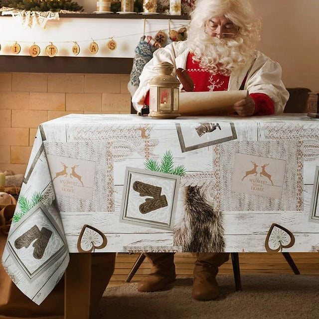 Julevoksduk På skøyter i julen