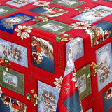 Julevoksduk - Postkort fra Julenissen, 140 cm