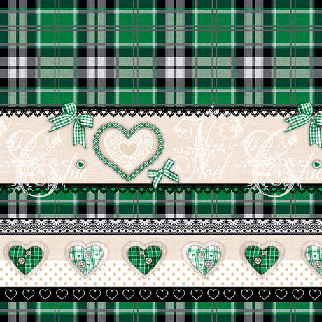 Julevoksduk – Quiltet Jul grønn