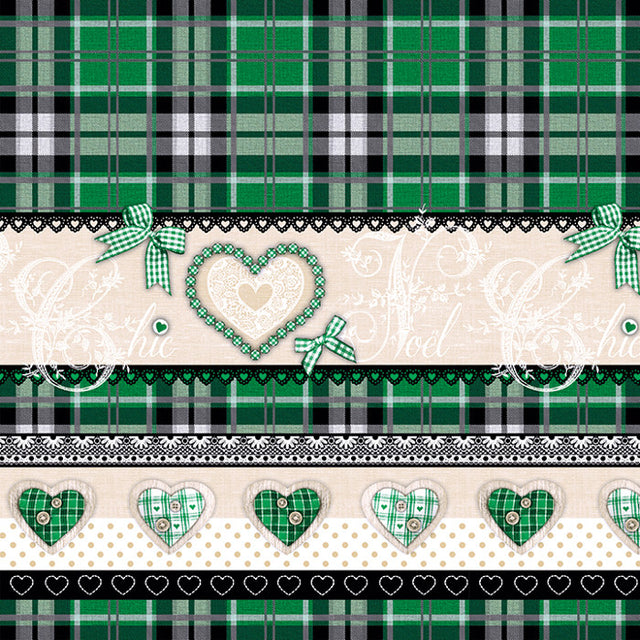 Julevoksduk – Quiltet Jul grønn