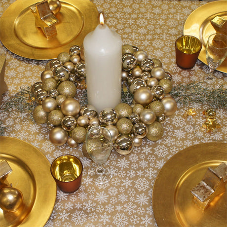 Julevoksduk – Snowflake Gold