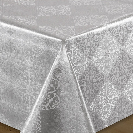 Sølv Lilje – julevoksduk med preget mønster