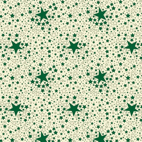 Stjernehimmel – julevoksduk med stjerner – Grønn, 140 cm