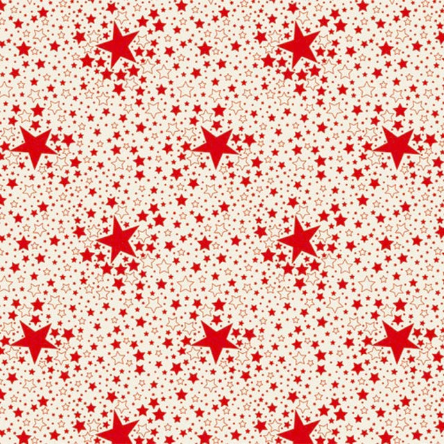 Stjernehimmel – julevoksduk med stjerner – Rød