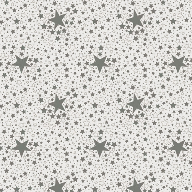 Stjernehimmel – julevoksduk med stjerner – Sølv