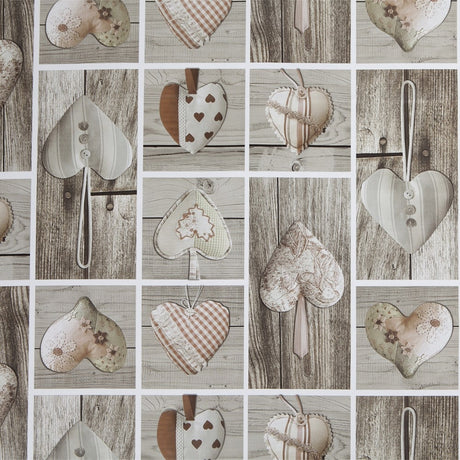 Julevoksduk – Wooden Heart, 140 cm bred