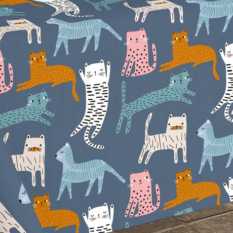 Katter i fine farger – Akrylduk med katter, 140 cm