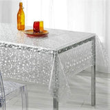 Gjennomsiktig klar voksduk med steinmønster